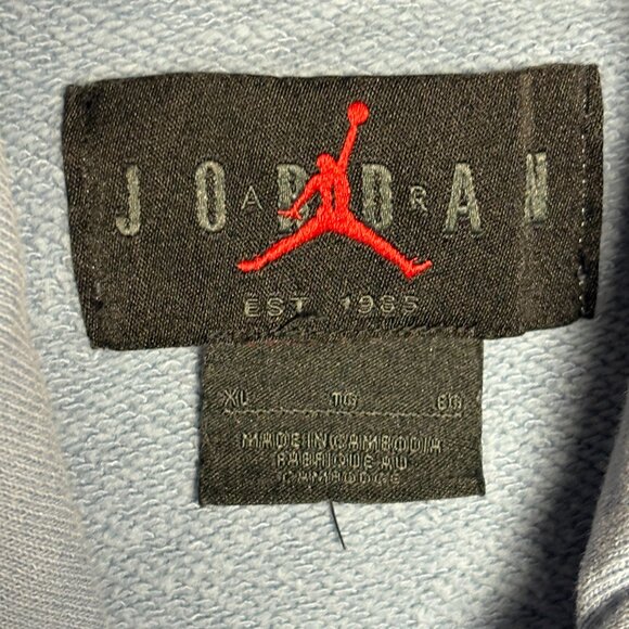 Jordan Essentials Statement Fleece Washed Hoodie (FB7290-436), Size XL - Picture 3 of 5